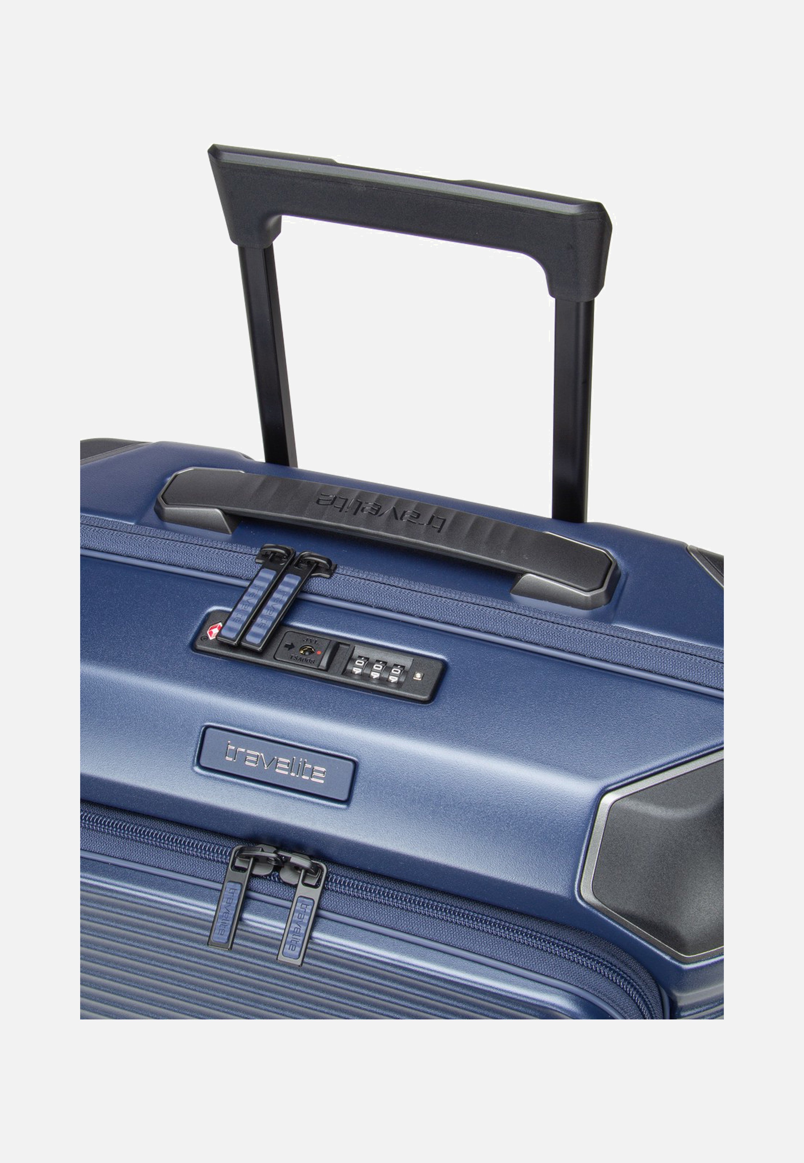travelite - Millennium Trolley 4W S Front Pocket Navy - Suitcase | Neutral-Image