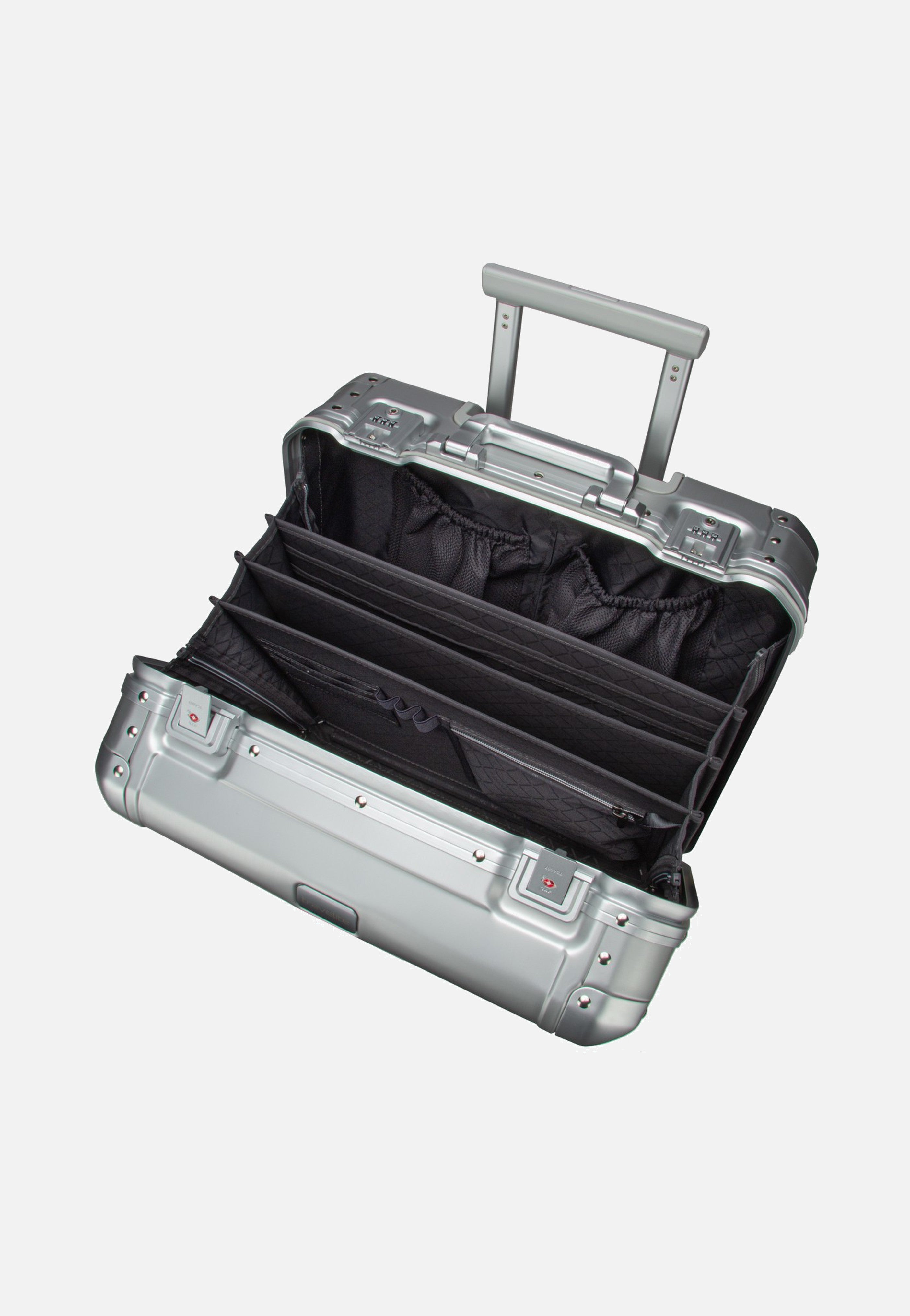 travelite Next 4w Business Wheeler Silber Suitcase