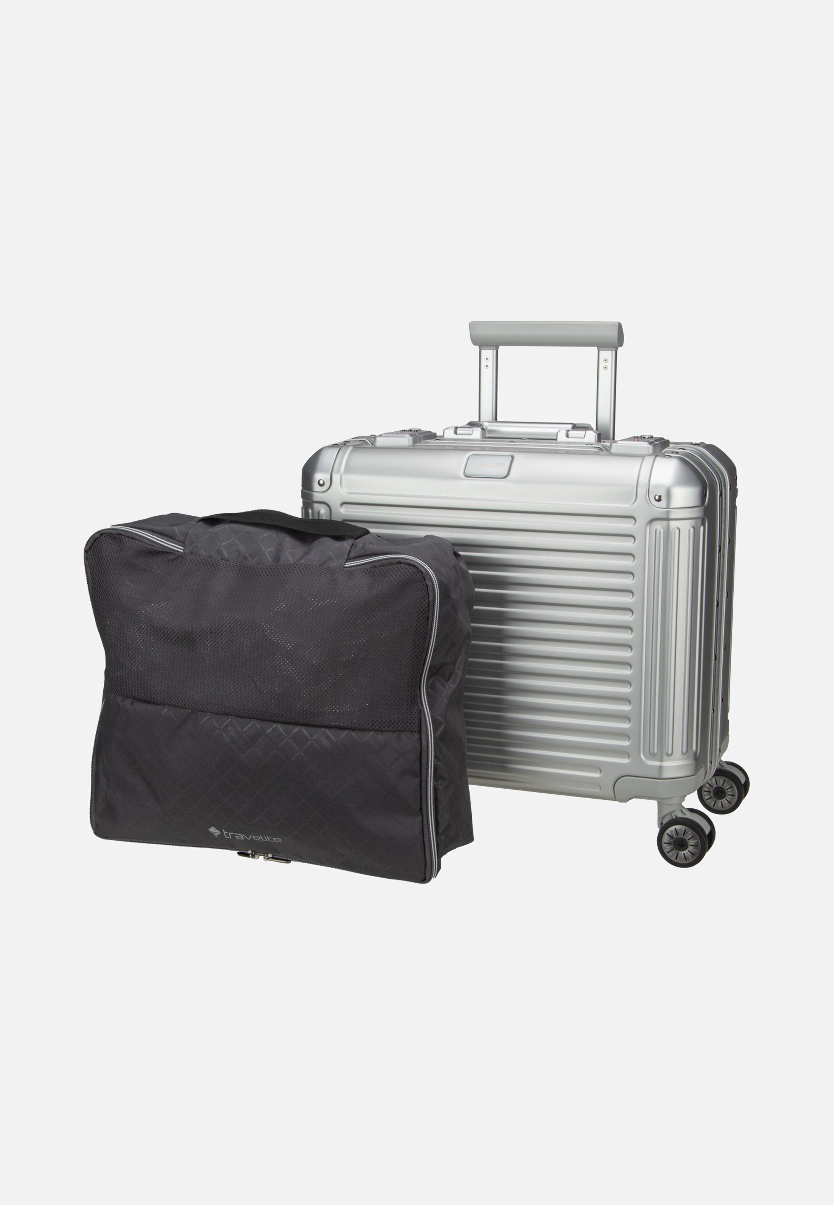travelite Next 4w Business Wheeler Silber Suitcase