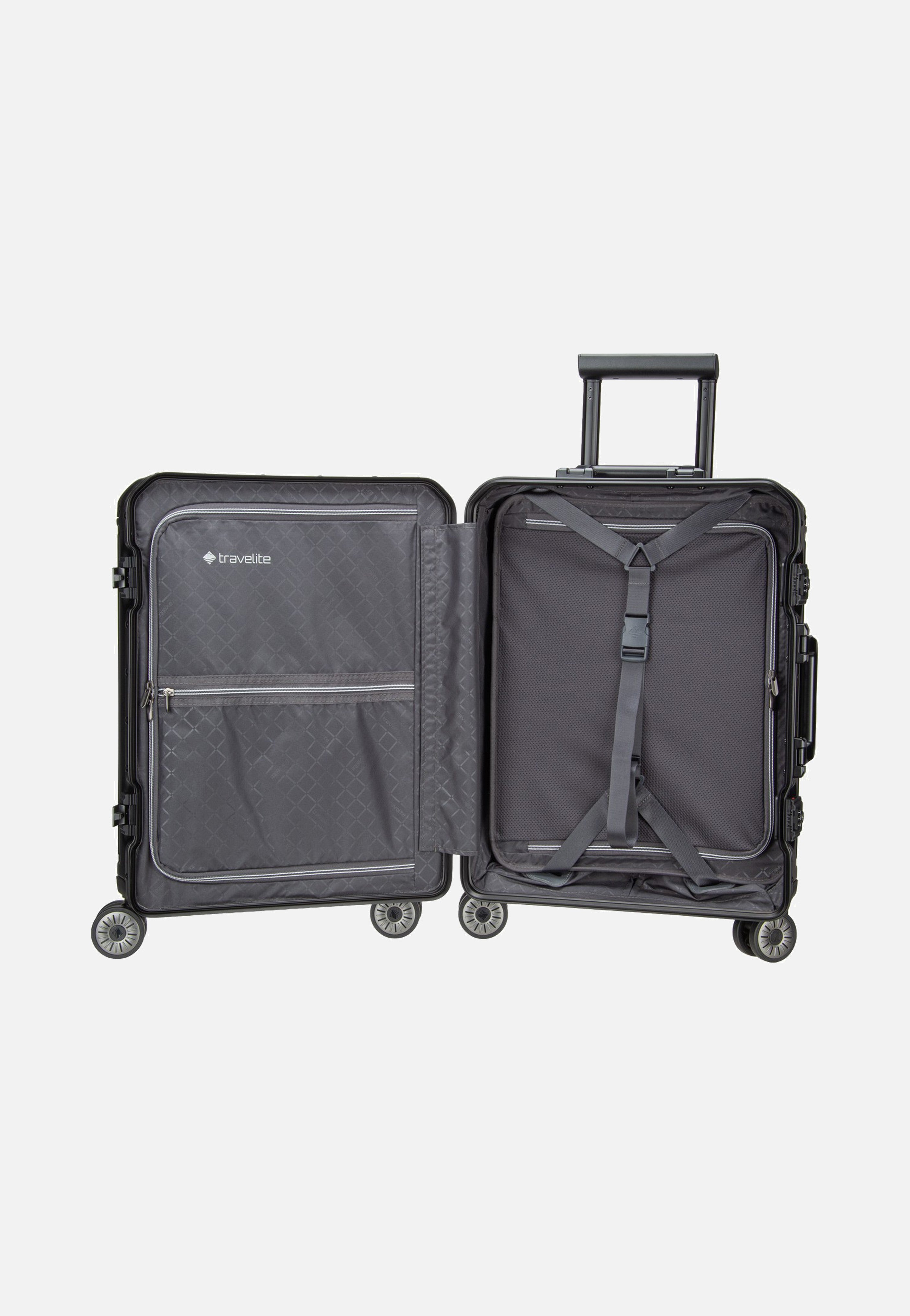 travelite Next 4w Trolley S+ Schwarz Suitcase