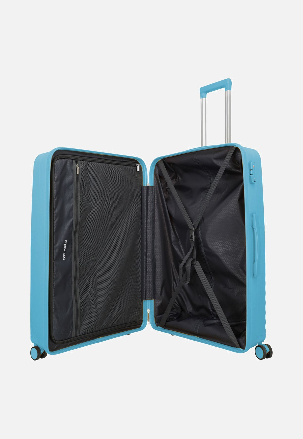 travelite Pacific Trolley 4w Set L/M/S Light Blue Maleta