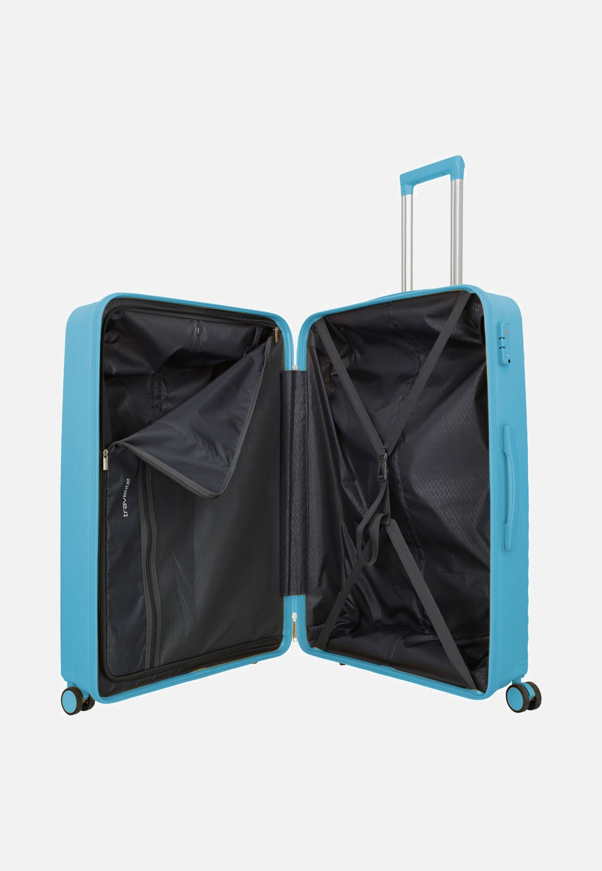 travelite Pacific Trolley 4w Set L/M/S Light Blue Maleta