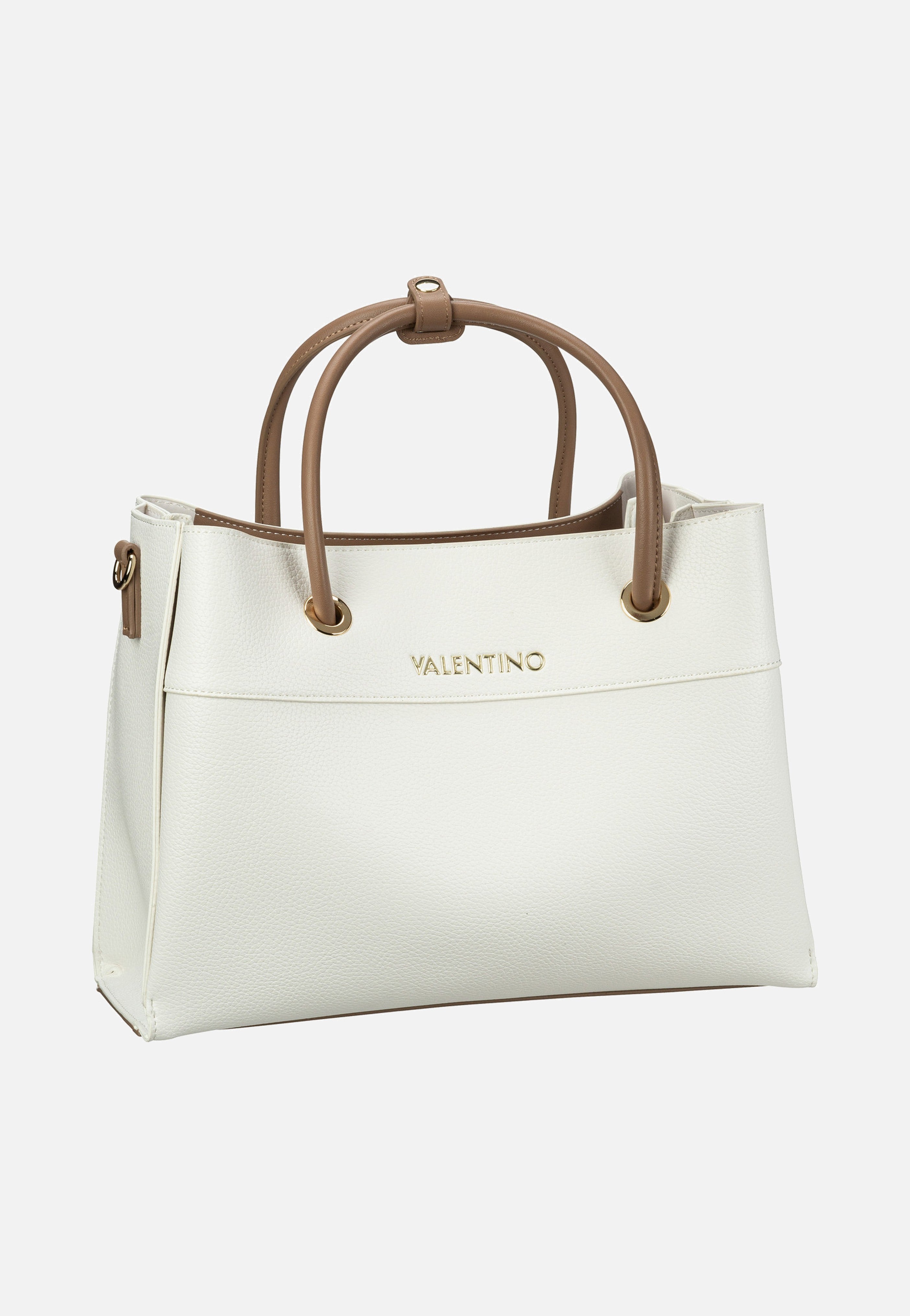 Valentino Alexia Tote 802 Bianco/Cuoio Tote Bag