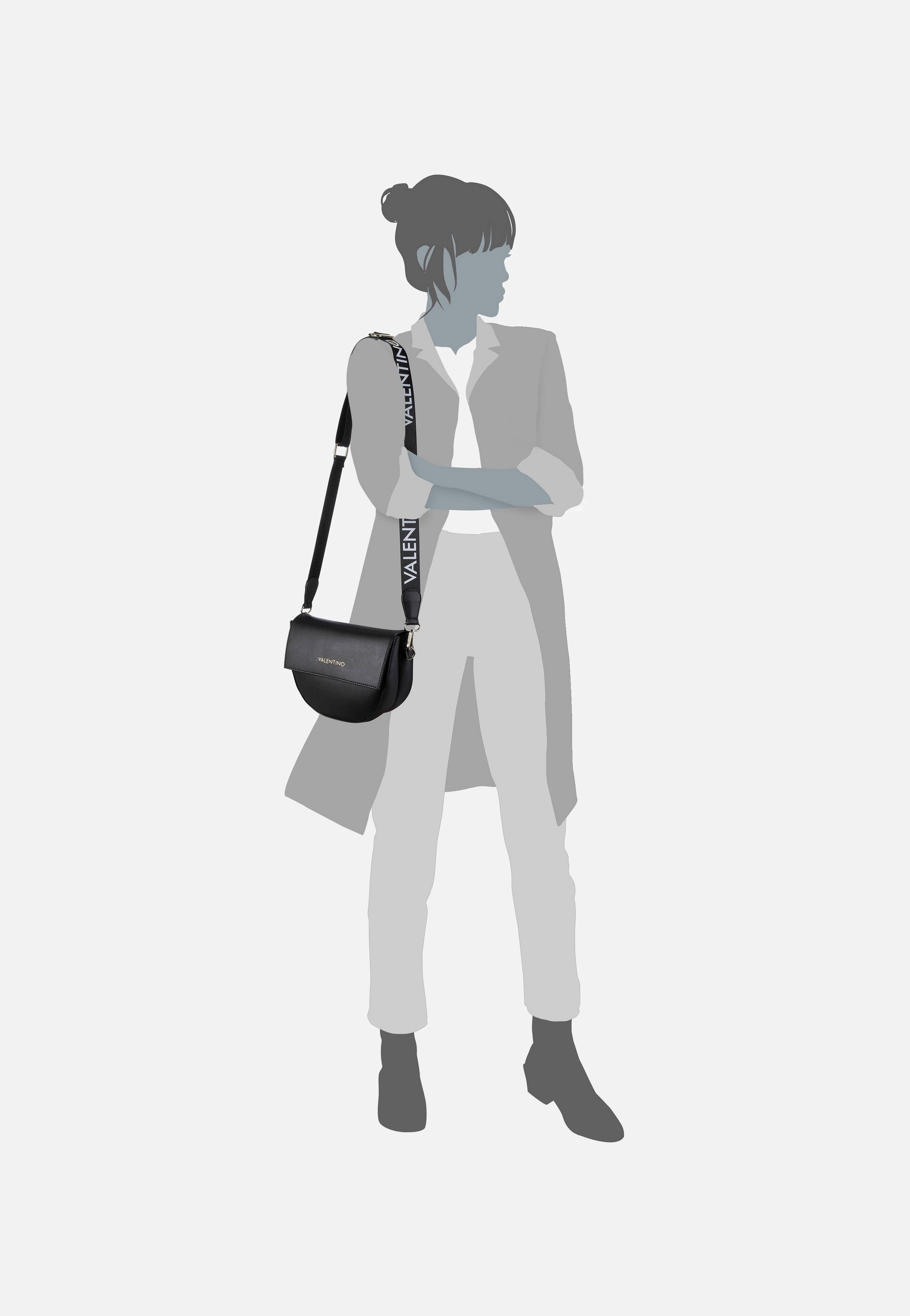Valentino Bigs Pattina J02 Nero - Saddle Bag | Sakoi