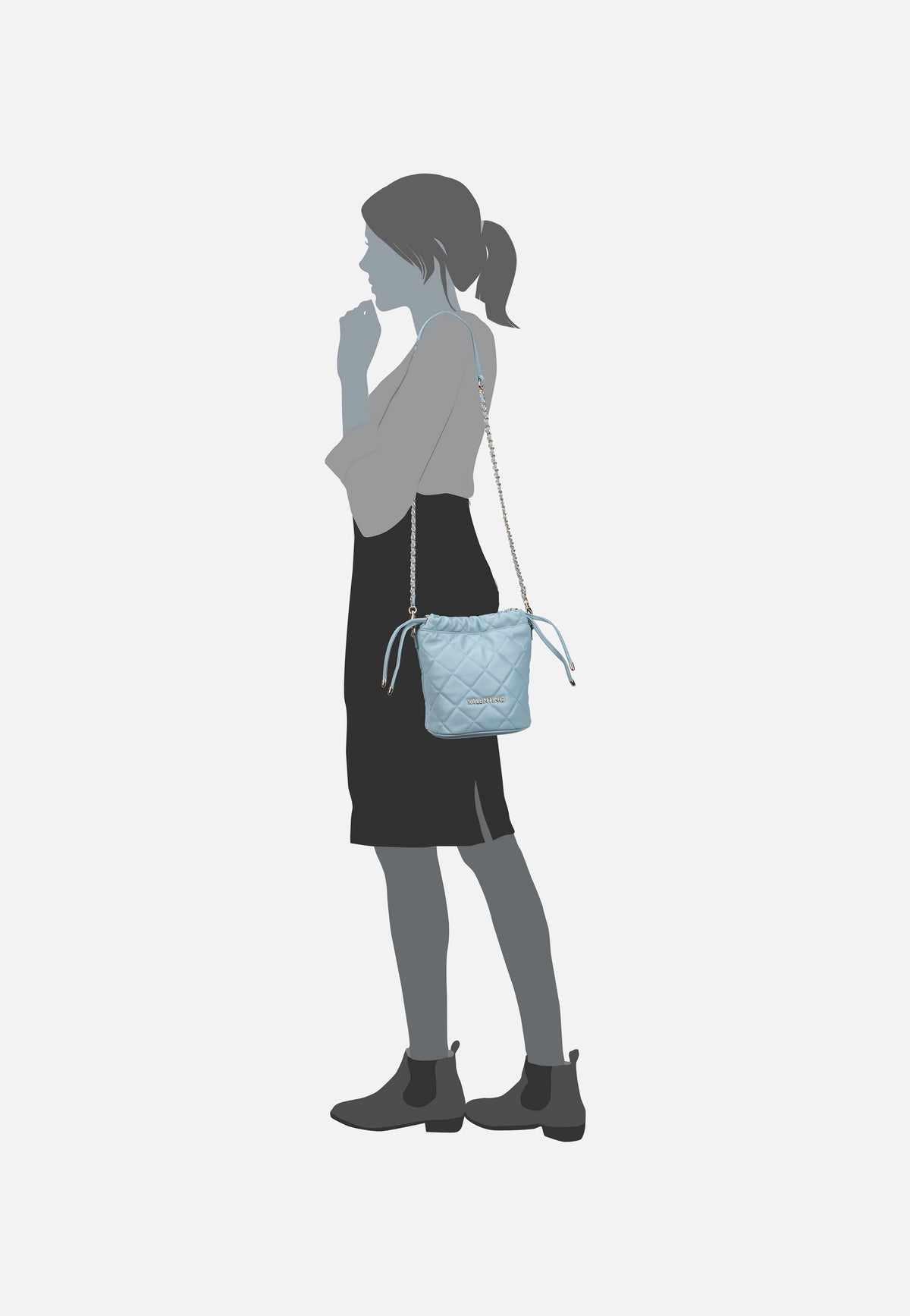 Valentino Ocarina K47R Polvere Pouch Bag