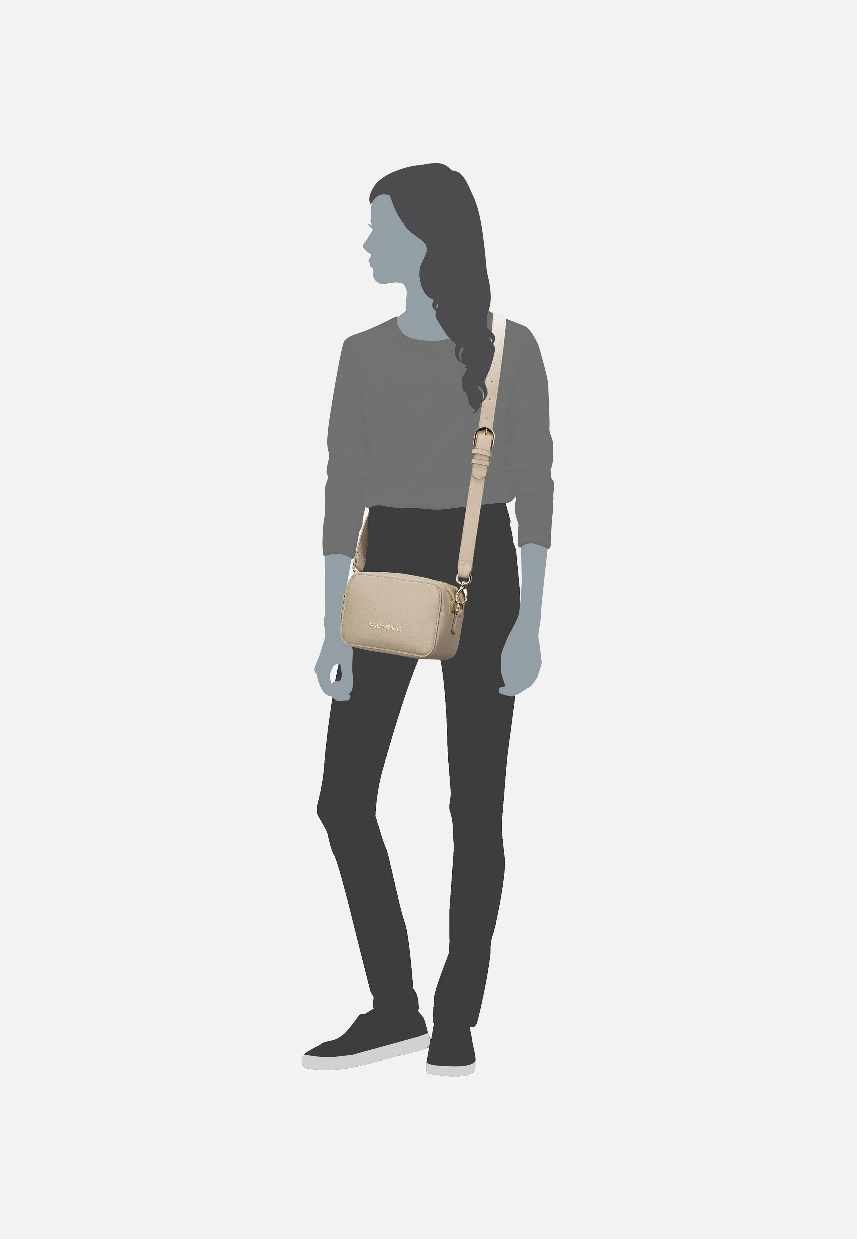 Valentino Zero RE 306 Beige - Crossbody Bag | Sakoi