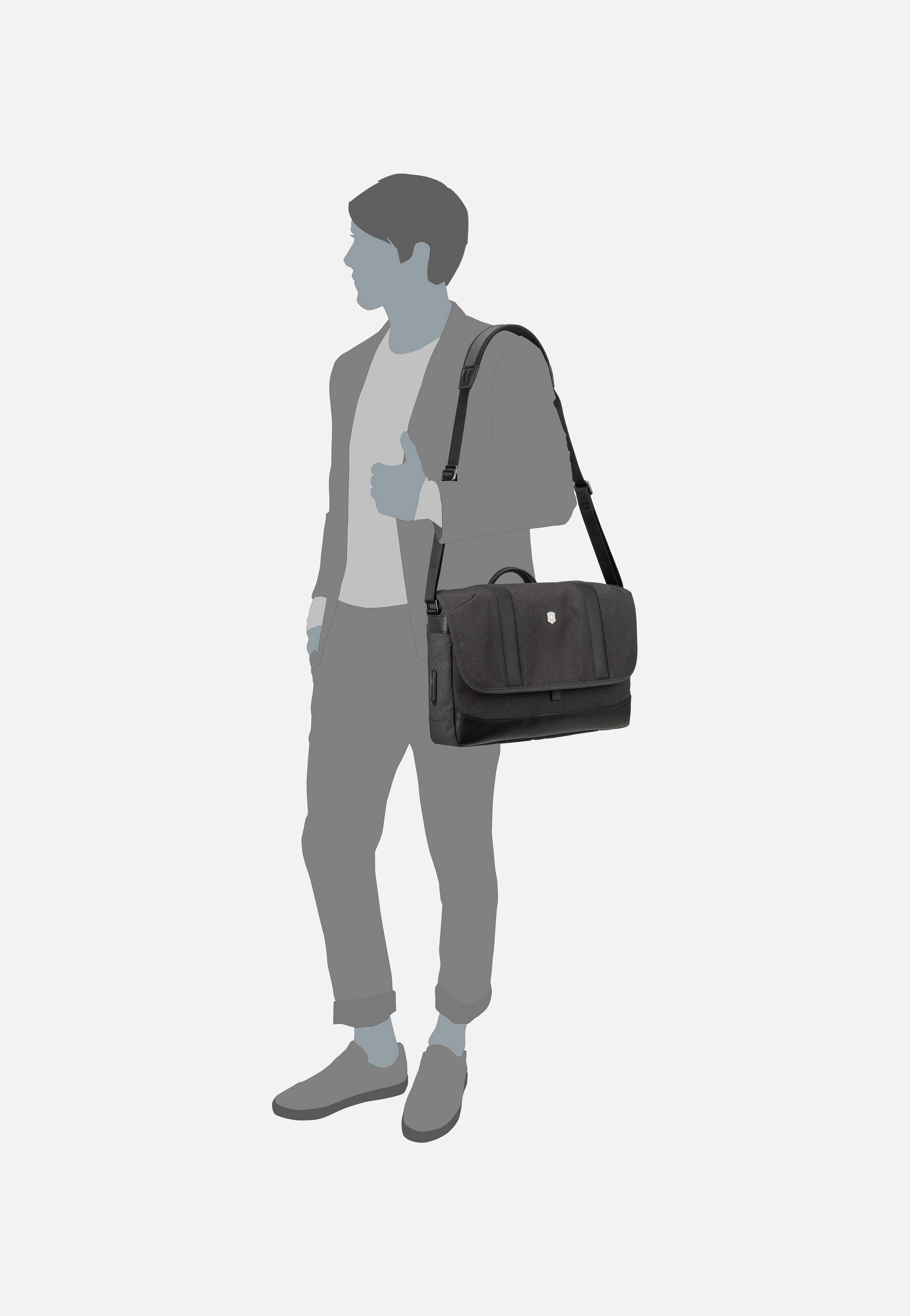 Victorinox - Architecture Urban2 Melange Grey/Black - Messenger Bag | Neutral-Image