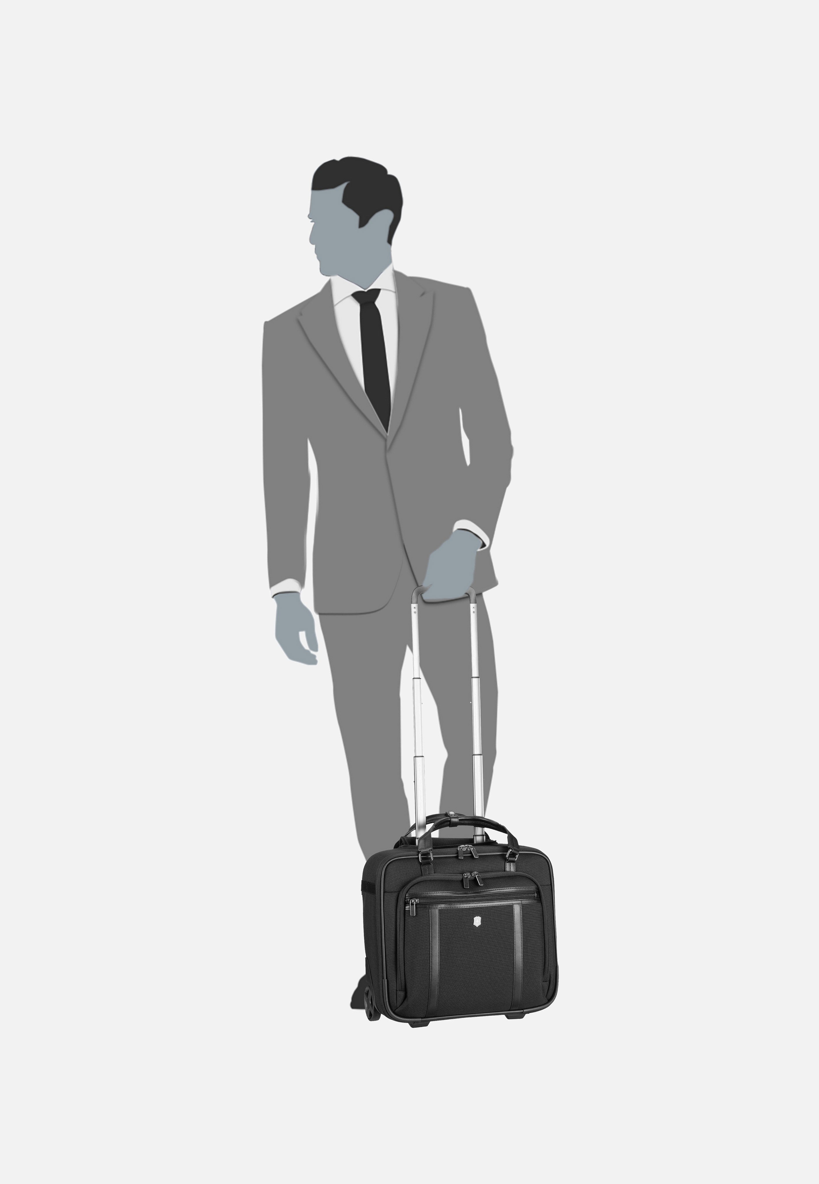 Werks Professional Cordura Wheeled Business Brief Compact Black - Pilo
