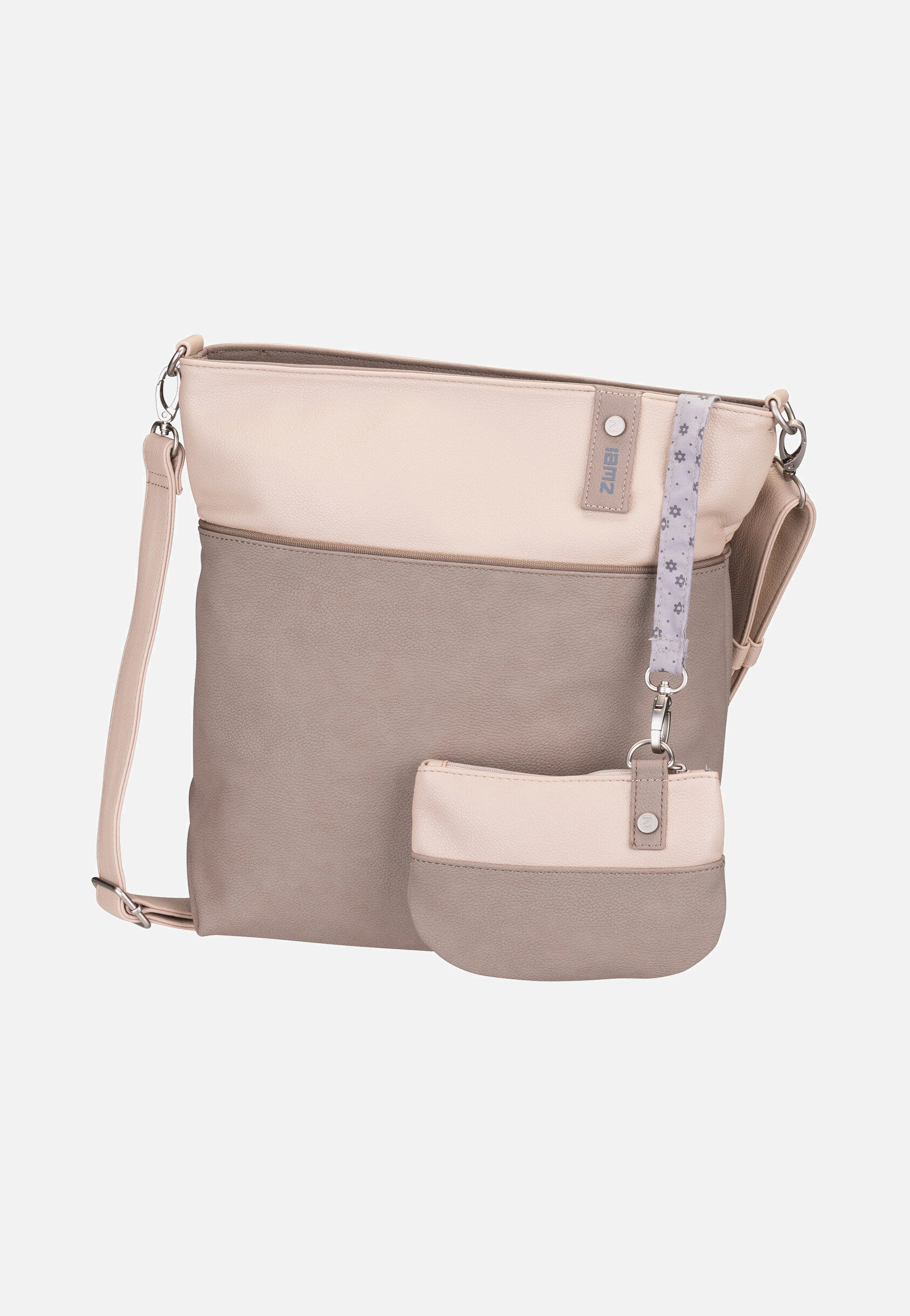 zwei Jana J12 Nubuk/Cappucino Pouch Bag