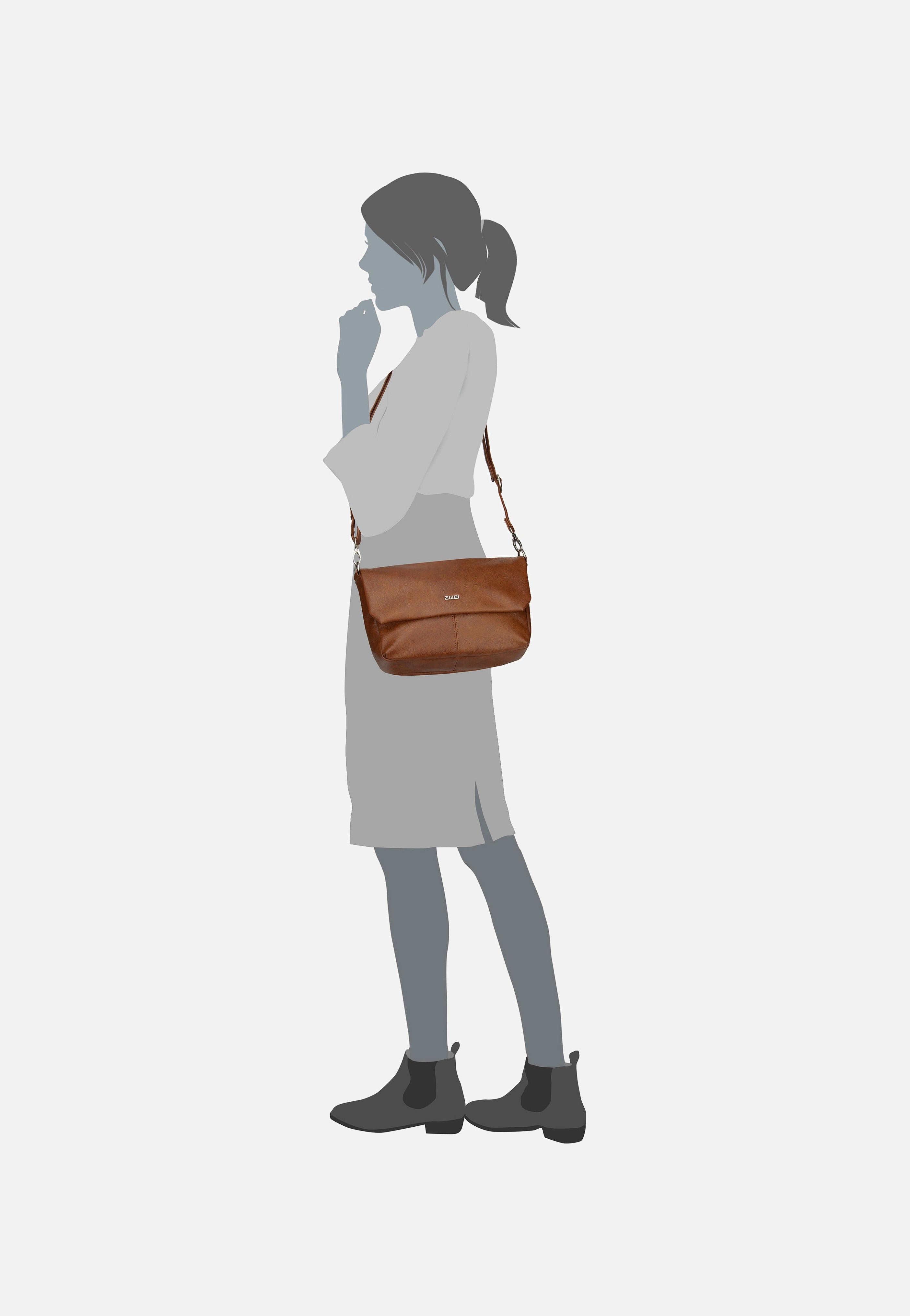 zwei - Mademoiselle M60 Cognac - Messenger Bag | Women-Image
