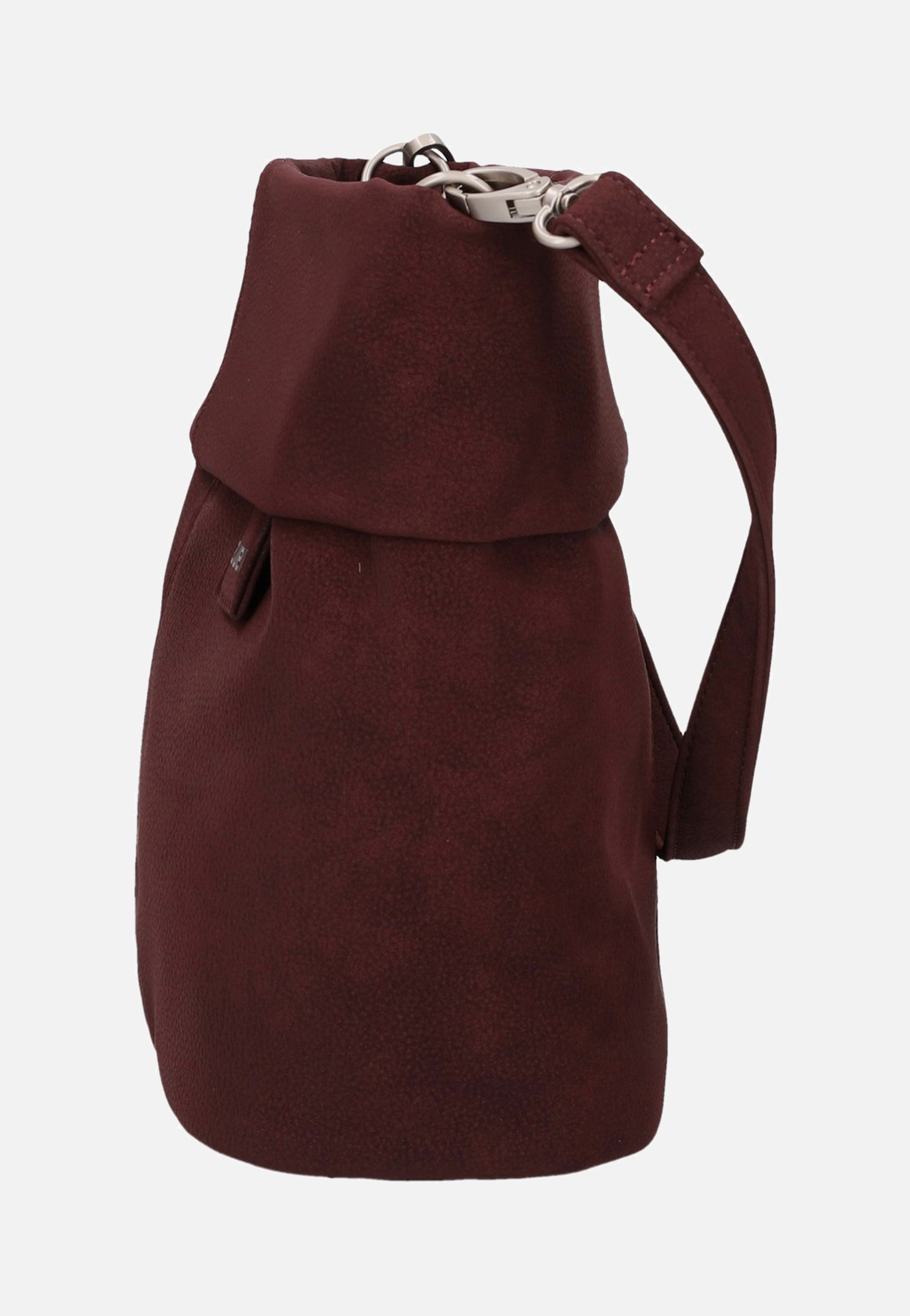 zwei Mademoiselle M8 Nubuk/Bordeaux Pouch Bag